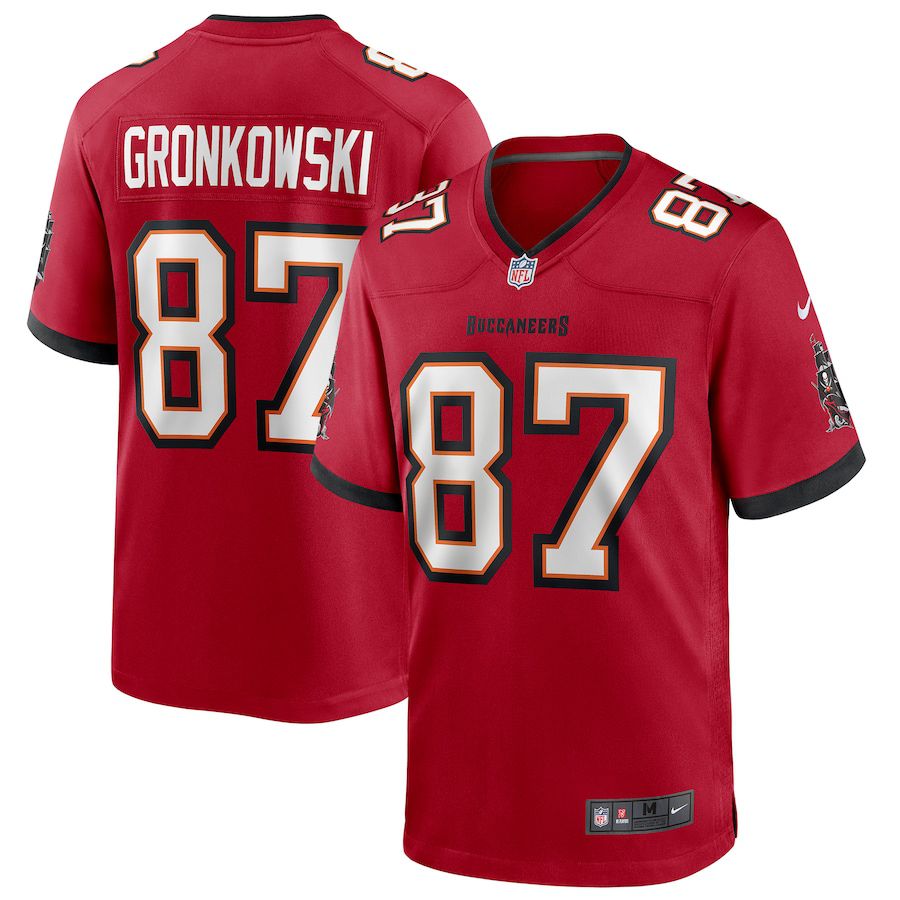 Men Tampa Bay Buccaneers #87 Rob Gronkowski Nike Red Game NFL Jersey->tampa bay buccaneers->NFL Jersey